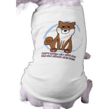 Trauriger Hund mustert Shiba Inu Haustier T-shirt