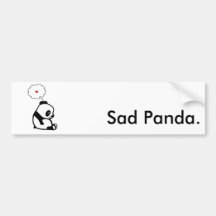 Trauriger Panda Autosticker