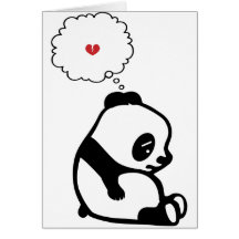 Trauriger Panda Grußkarte