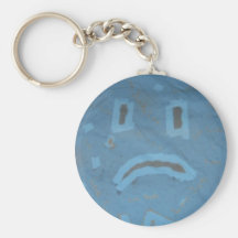 Trauriges Gesicht Keychain Schlüsselanhänger