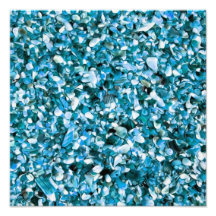 Trendy Blue Painted Pebble Beach Art Photo