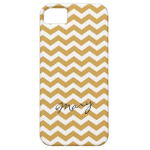 Trendy GoldZickzack Zickzack mit Namen iPhone 5 Case