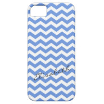 Trendy, klassischer blauer Zickzack Zickzack mit N iPhone 5 Hüllen