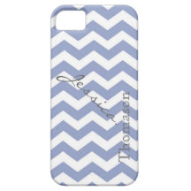 Trendy, klassisches hellblaues Zickzack Zickzackmu iPhone 5 Etui