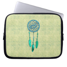 Trendy Native American Wolf Dreamcatcher Computer Sleeves