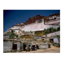 Treppenhäuser zum Potala, Tibet, China Postkarten