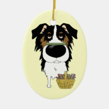 Tri australischer Schäfer - Ostern-Knochen-Jagd? Weihnachtsornament
