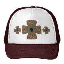 Tri kreuz Beadwork Baseballkappen