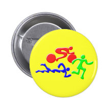 TRI Triathlon-Schwimmen-Fahrrad-Lauf-FARBEzahlen E Anstecknadel