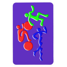 Tri Triathlon-Zahlen Entwurf Magnet