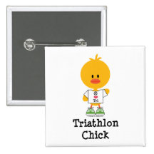 Triathlon-Küken-Knopf Anstecknadelbuttons