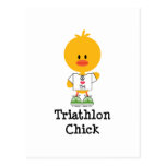 Triathlon-Küken-Postkarte