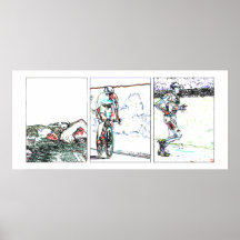 Triathlon-Triptychon - Linie Plakate