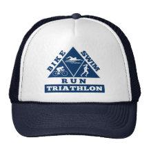Triathlonathleten-Schwimmenfahrrad-Laufrennen Retromützen