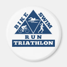 Triathlonathleten-Schwimmenfahrrad-Laufrennen Magnets