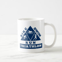 Triathlonathleten-Schwimmenfahrrad-Laufrennen Tee Tassen