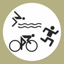 Triathlonkreisikone aufkleber