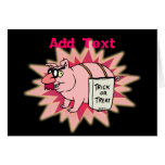 Trick-oder Leckerei-Schwein Grußkarte