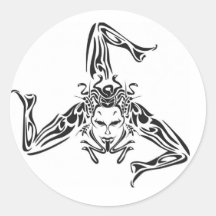 Trinacria schwarz auf weißem Grund Sticker
