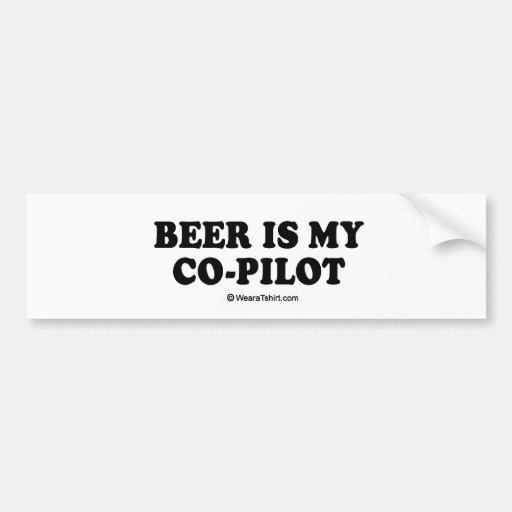 Trinkendes T-Stück - "Bier ist mein Kopilot " Auto Sticker