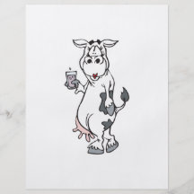 Trinkmilch der albernen Kuh Flyerbedruckung