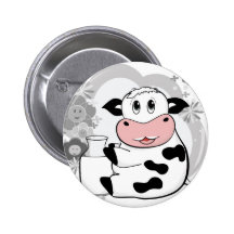 Trinkmilch der Kuh Anstecknadelbuttons