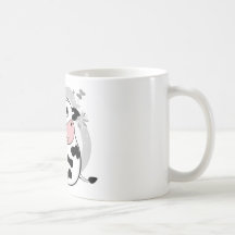 Trinkmilch der Kuh Kaffee Tassen