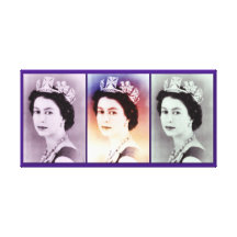 Trio der Königin-Elizabeth II Gespannter Galerie Druck