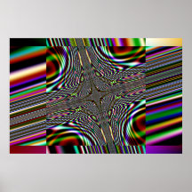trippy Fraktalquadrat Plakatdruck