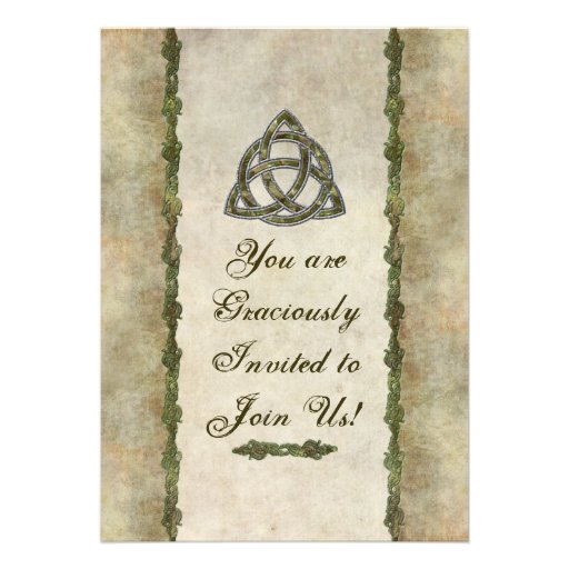 Triquetra natürlich individuelle einladungskarten