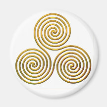 Triskele-Gold Kühlschrankmagnete