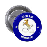 Tritt-Esels-Demokrat-Knopf Anstecknadelbutton