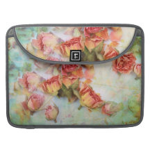 Trockene Rosen auf grünem Vintagem Sleeve Für MacBook Pro