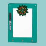 Trocknen Sie Löschen-Brett, aquamarines Blumemanda memoboards