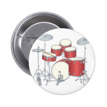 Trommel-Set Anstecknadelbuttons