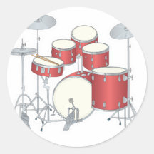 Trommel-Set Runder Sticker