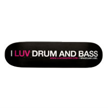 Trommel und Baß des Skateboard-I Luv Personalisiertes Skatedeck