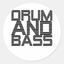 Trommel und Baß Runder Sticker