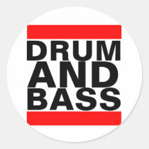 Trommel und Baß Runder Sticker