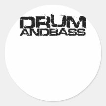 Trommel und Baß Runder Sticker