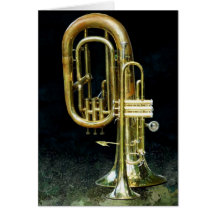 Trompete und Tuba Grußkarte