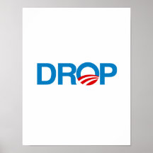 TROPFEN OBAMA POSTERDRUCK