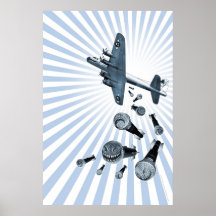 Tropfen schlägt Blues-Druck Plakate