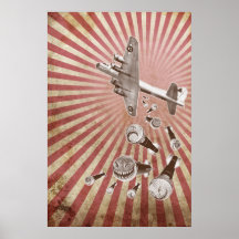 Tropfen schlägt Vintagen Druck Plakat