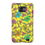 Tropical Hibiscus on Brilliant Yellow Background Samsung Galaxy S2 Case