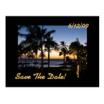 Tropische Bestimmungsort-Save the Date Postkarte