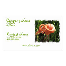 Tropische Flamingo-Visitenkarte