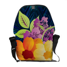 Tropische hawaiische Blumen u. entwirrende Reben Kuriertaschen