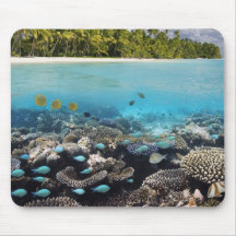 Tropische Lagune in SüdAri Atoll in Mousepads