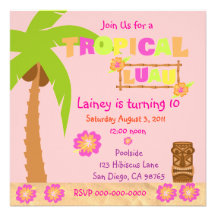 Tropische Luau Einladung